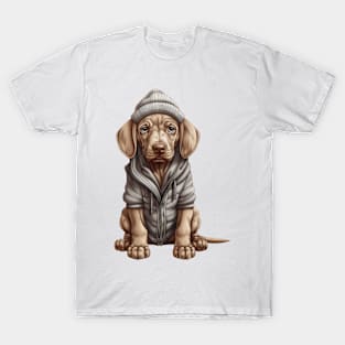 Winter Weimaraner Dog T-Shirt